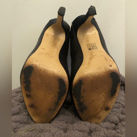 Black Peep Toe Pumps - Picture 3 of 8